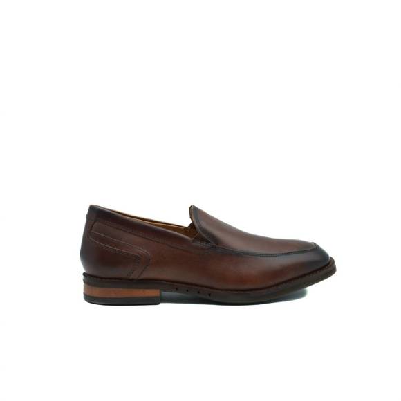 NEW CLARKS men\'s un hugh step shoes in brown